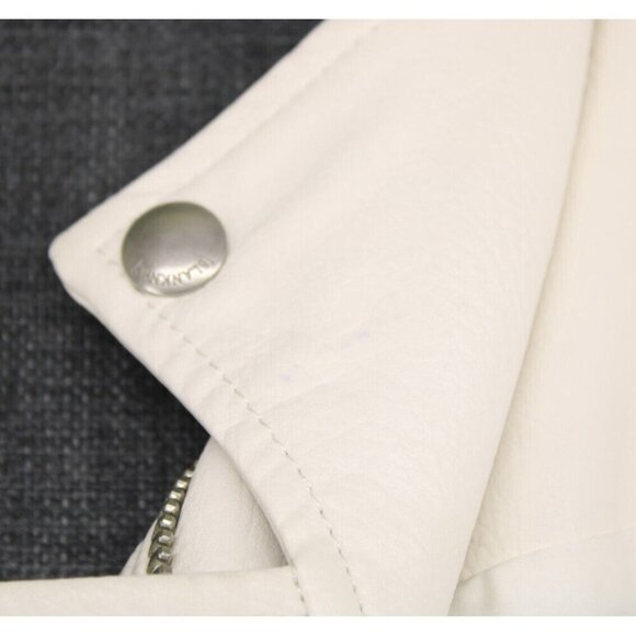 BLANK NYC Women's Vegan Faux Leather Embroidered Palm Tree Moto Jacket Sz S - Picture 8 of 9